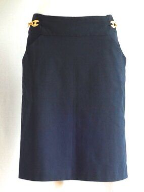 An Original Milly Of New York Skirt With Chain Accents & Silk Lining - USA